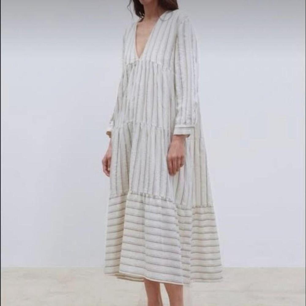 Zara Striped Midi Dress size XS